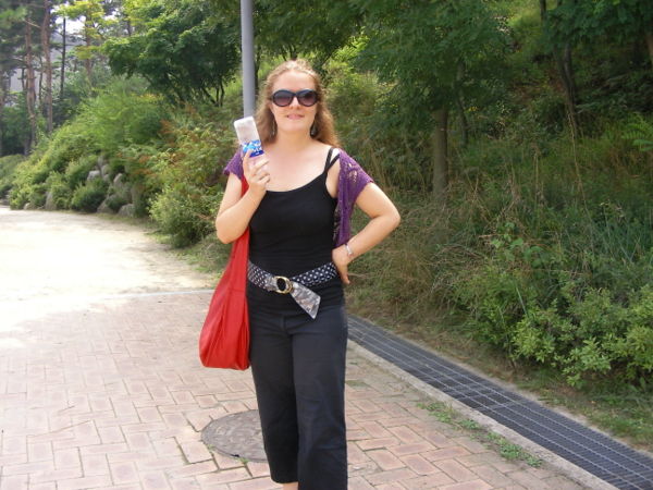 Simone in the park in Seoul